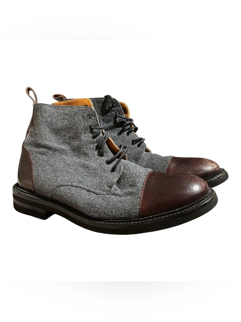 Taft Jack Boot in Grey/Oxblood